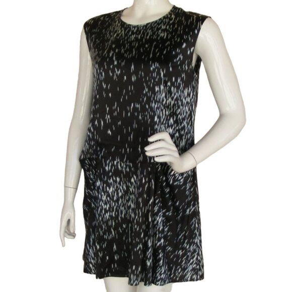 THEORY Mini Dress, 4, Black, Shadrin Block, Silk, Pockets, Sleeveless, - Picture 3 of 10